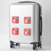 Videoüberwachungszeichen, Warnung Aufkleber (Koffer)