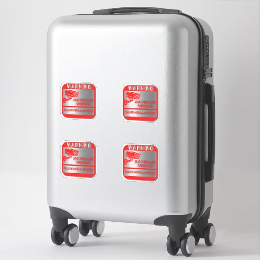 Videoüberwachungszeichen, Warnung Aufkleber (Koffer)