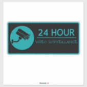 Videoüberwachungszeichen, Warnung Aufkleber (Blatt)