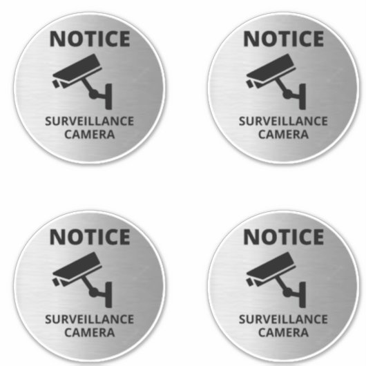Videoüberwachungszeichen, Warnung Aufkleber (Vorderseite)