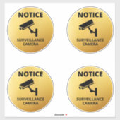 Videoüberwachungszeichen, Warnung Aufkleber (Blatt)