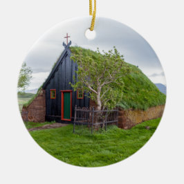 Vidimyri Turf Kirche im Norden Islands Keramik Ornament