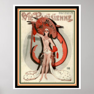 Vie Parisienne Art Deco Plakat 16 x 20