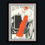 Vie Parisienne Art Deco Poster 12x16<br><div class="desc">Art Deco "Girl with Mirror" Poster von La Vie Parisienne Cover. 12 x 16</div>