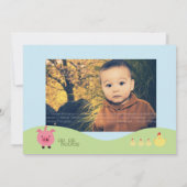 Vieh-Apfelbaum-Kindergeburtstag-Party laden ein Einladung (Rückseite)