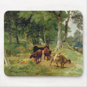 Vieh auf einem Devonshire Weg Mousepad