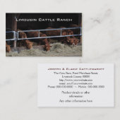 Vieh, das in einer offenen Scheune füttert Visitenkarte (Vorne/Hinten)