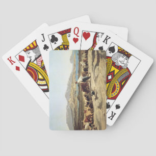 Vieh, das nahe Marseille, 1853 in Herden lebt (Öl Spielkarten