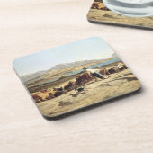 Vieh, das nahe Marseille, 1853 in Herden lebt (Öl Untersetzer (Linke Seite)