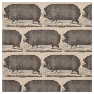 Vieh-Druck Berkshire-Sauschwein des 19. Stoff