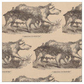 Vieh-Druckschweine des 19. Jahrhunderts Stoff (Nahaufnahme)