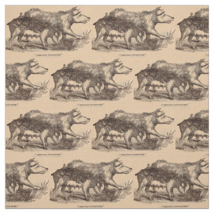 Vieh-Druckschweine des 19. Jahrhunderts Stoff