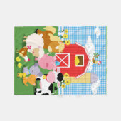 Vieh-Gingham-Flanell-Decke Fleecedecke (Vorderseite (Horizontal))