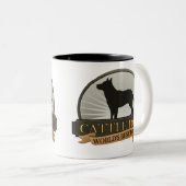 Vieh-Hund Zweifarbige Tasse (VorderseiteRechts)