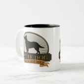 Vieh-Hund Zweifarbige Tasse (Vorderseite Links)