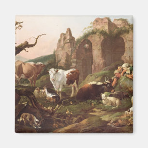 Vieh in einer Landschaft, 1685 Magnet