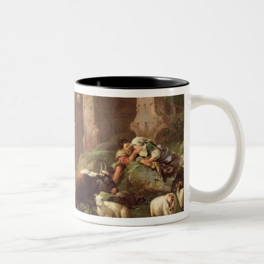 Vieh in einer Landschaft, 1685 Zweifarbige Tasse (Rechts)
