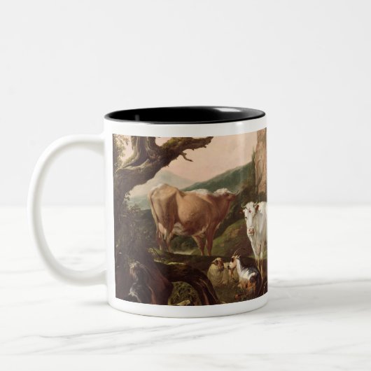 Vieh in einer Landschaft, 1685 Zweifarbige Tasse (Links)
