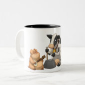 Vieh-Krug-Band-Tasse Zweifarbige Tasse (Vorderseite Links)