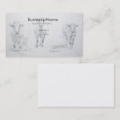 Vieh-Kuh-Bleistift, der Bauers-Geschäfts-Karten Visitenkarte (Vorne/Hinten)