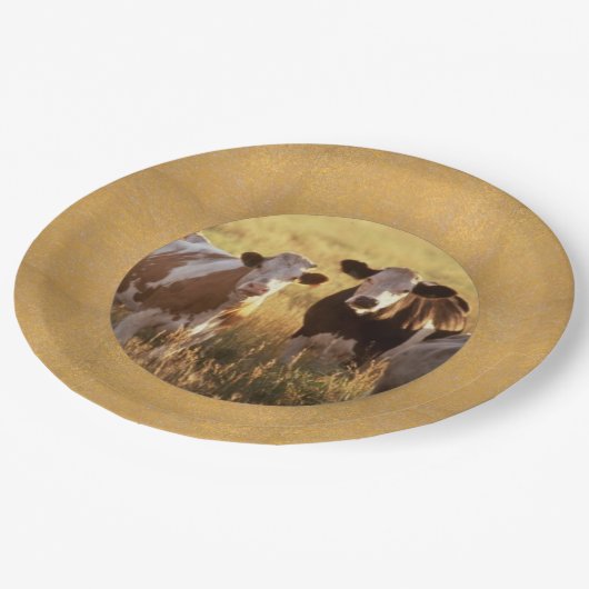 Vieh-PapierTeller Pappteller (Schrägansicht)