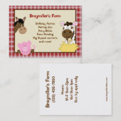 Vieh Pferd, Kuh, Schwein-Visitenkarten Visitenkarte (Vorne/Hinten)