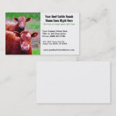 Vieh-Ranch oder Rindfleisch-in Verbindung stehende Visitenkarte (Vorne/Hinten)