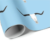 Vieh-Schädel Texas Longhorn - Horn-Muster Geschenkpapier (Rolleneckpunkt)