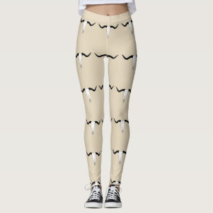 Vieh-Schädel Texas Longhorn - Horn-Muster Leggings