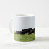 Vieh schwarzes Angus Kaffeetasse (Vorderseite Links)
