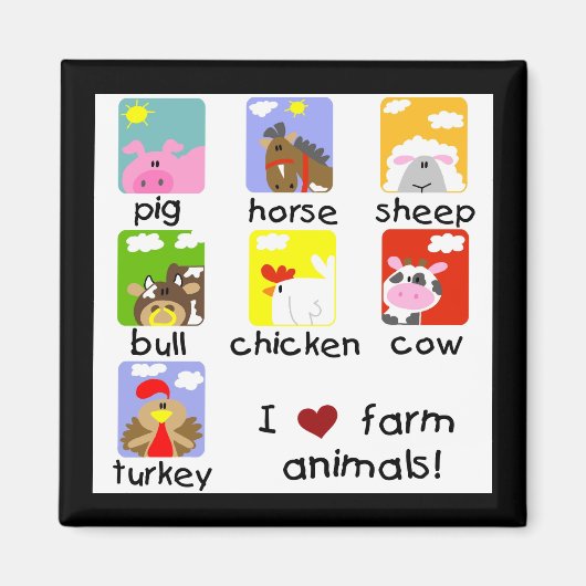 Vieh-T-Shirts und Geschenke Magnet (Vorne)