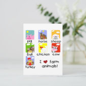 Vieh-T-Shirts und Geschenke Postkarte (Stehend Vorderseite)