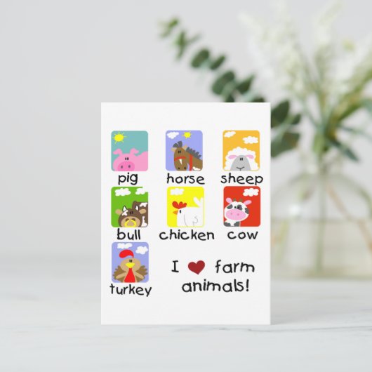 Vieh-T-Shirts und Geschenke Postkarte (Stehend Vorderseite)