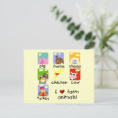 Vieh-T-Shirts und Geschenke Postkarte (Stehend Vorderseite)