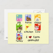 Vieh-T-Shirts und Geschenke Postkarte (Vorne/Hinten)