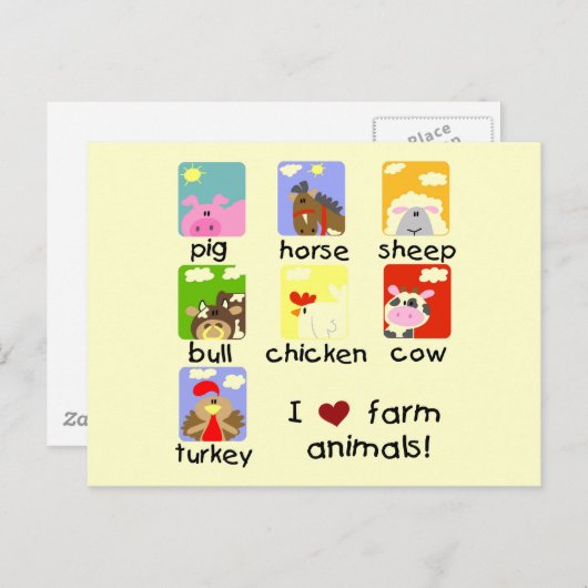 Vieh-T-Shirts und Geschenke Postkarte (Vorne/Hinten)