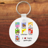 Vieh-T-Shirts und Geschenke Schlüsselanhänger (Vorderseite)