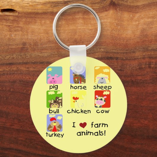 Vieh-T-Shirts und Geschenke Schlüsselanhänger (Vorderseite)