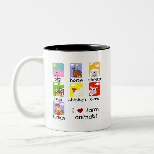 Vieh-T-Shirts und Geschenke Zweifarbige Tasse (Links)