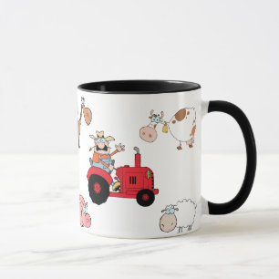Vieh und Traktor Tasse