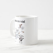 Vieh: "Vegetarier-Regel! " Kaffeetasse (Vorderseite Links)