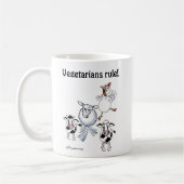 Vieh: "Vegetarier-Regel! " Kaffeetasse (Links)