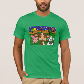 Vieh-Volkskunst-Shirt T-Shirt