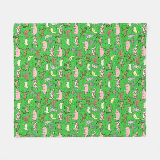 Viehbarnyard-rustikales Land-Ranch-Muster Fleecedecke (Vorderseite (Horizontal))