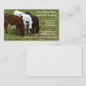 Viehbestand, der Vieh-Viehzüchter-Visitenkarte Visitenkarte (Vorne/Hinten)