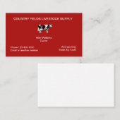 Viehbestand-Industrie-Visitenkarten Visitenkarte (Vorne/Hinten)