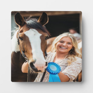 Viehbestand Schau Pferd Foto Anpassen Fotoplatte