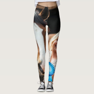 Viehbestand Schau Pferd Foto Anpassen Leggings