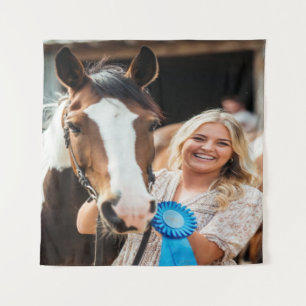 Viehbestand Schau Pferd Foto Anpassen Wandteppich