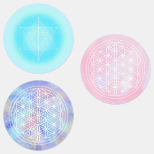 viehfloh, géométrique sacrée, etiketten